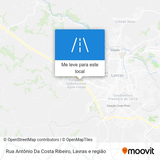 Rua Antônio Da Costa Ribeiro mapa