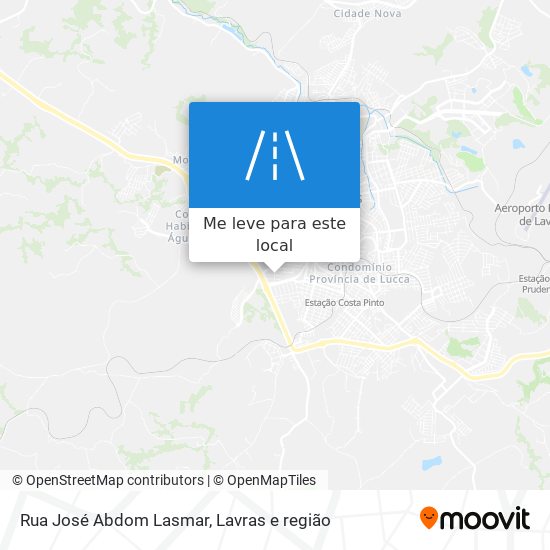 Rua José Abdom Lasmar mapa