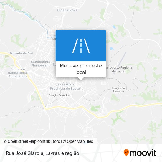 Rua José Giarola mapa