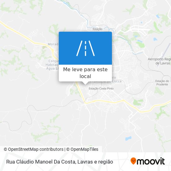 Rua Cláudio Manoel Da Costa mapa