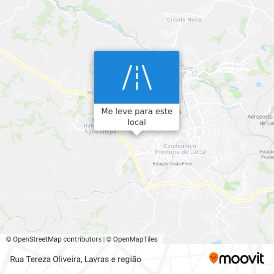 Rua Tereza Oliveira mapa