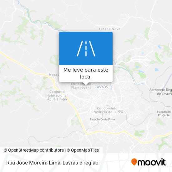 Rua José Moreira Lima mapa