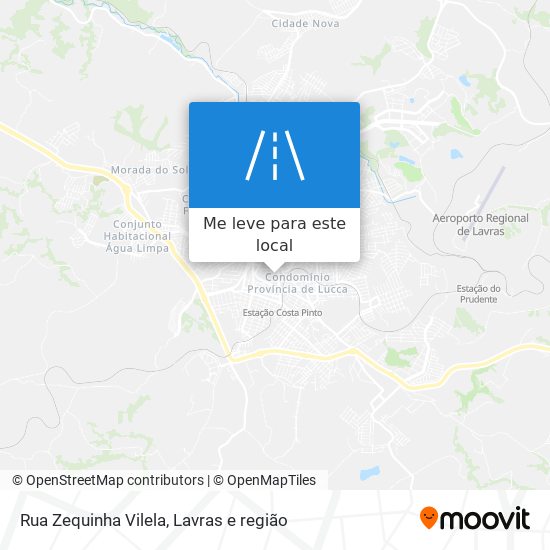 Rua Zequinha Vilela mapa