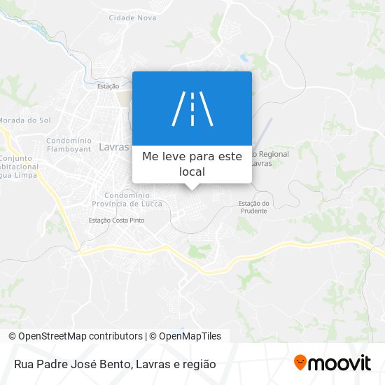 Rua Padre José Bento mapa