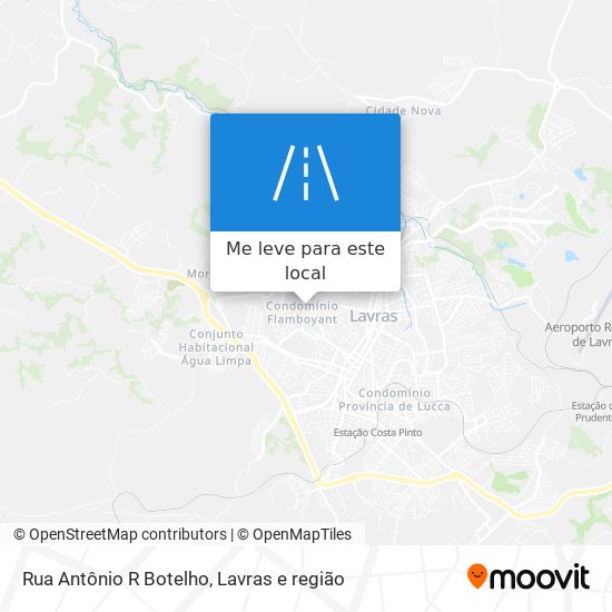 Rua Antônio R Botelho mapa