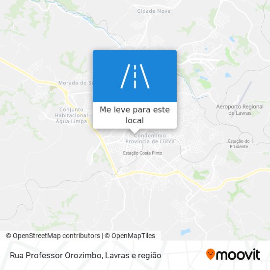Rua Professor Orozimbo mapa