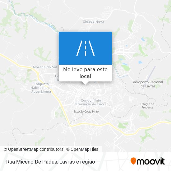 Rua Miceno De Pádua mapa