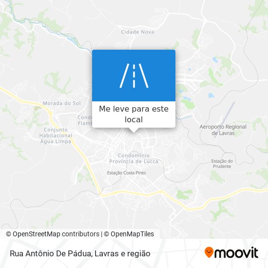 Rua Antônio De Pádua mapa