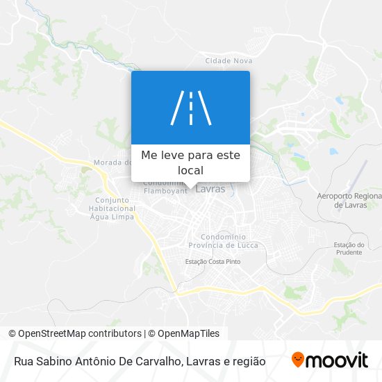 Rua Sabino Antônio De Carvalho mapa