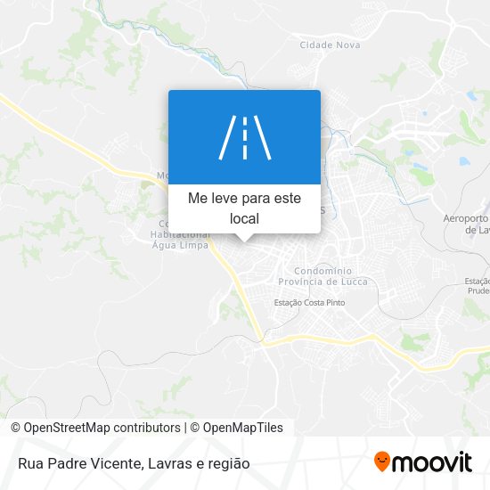 Rua Padre Vicente mapa