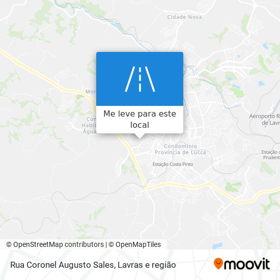 Rua Coronel Augusto Sales mapa
