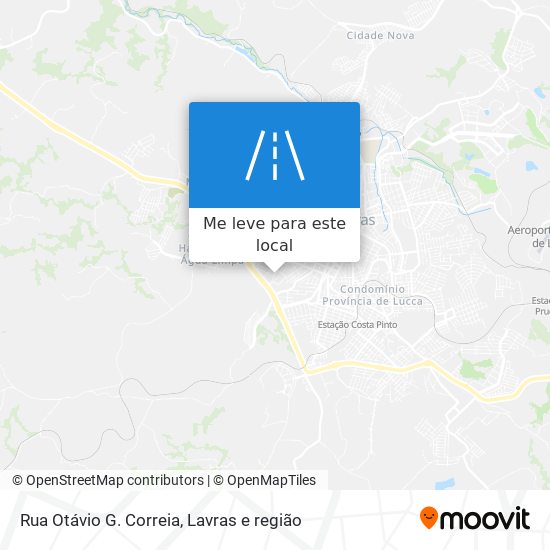 Rua Otávio G. Correia mapa