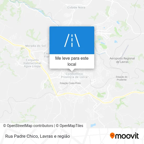 Rua Padre Chico mapa