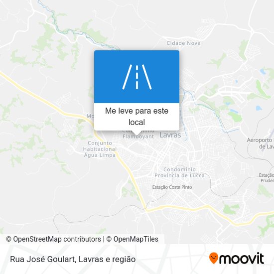 Rua José Goulart mapa