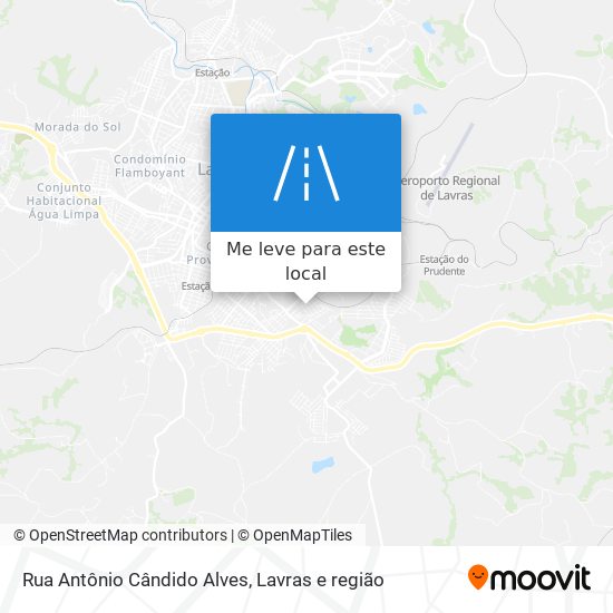 Rua Antônio Cândido Alves mapa