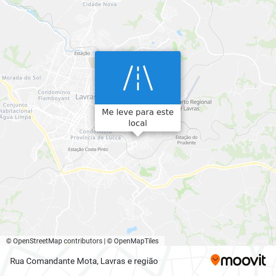 Rua Comandante Mota mapa