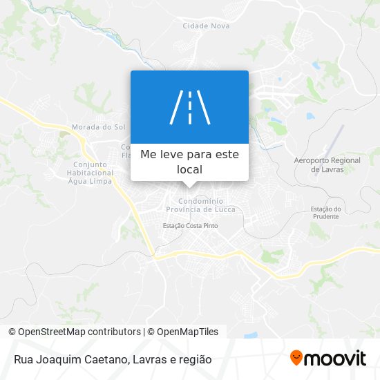 Rua Joaquim Caetano mapa