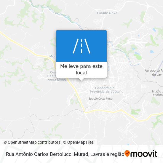 Rua Antônio Carlos Bertolucci Murad mapa