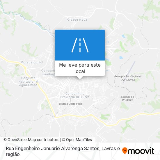 Rua Engenheiro Januário Alvarenga Santos mapa