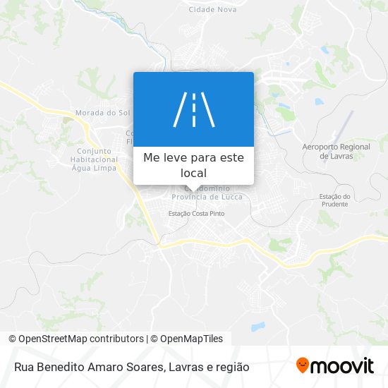 Rua Benedito Amaro Soares mapa