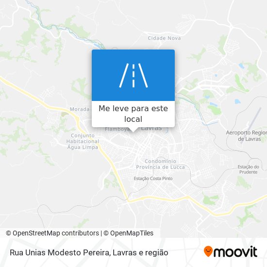 Rua Unias Modesto Pereira mapa