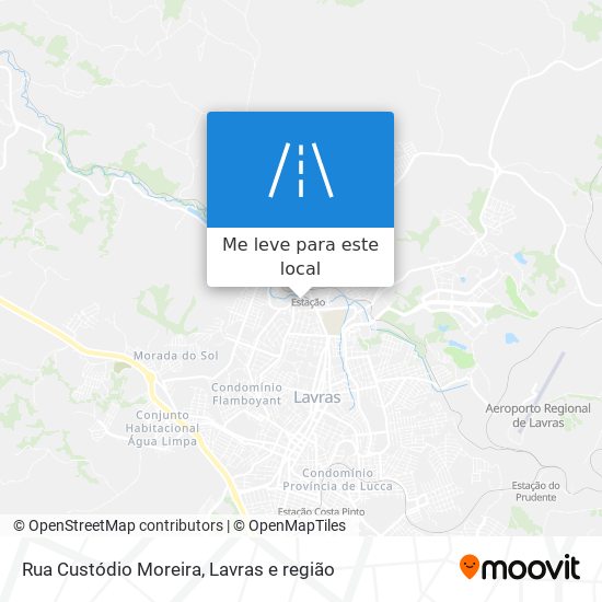 Rua Custódio Moreira mapa