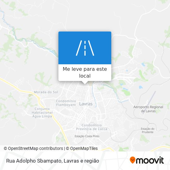 Rua Adolpho Sbampato mapa