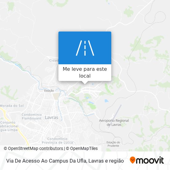 Via De Acesso Ao Campus Da Ufla mapa