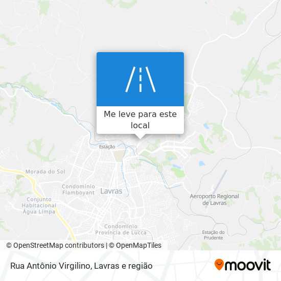 Rua Antônio Virgilino mapa