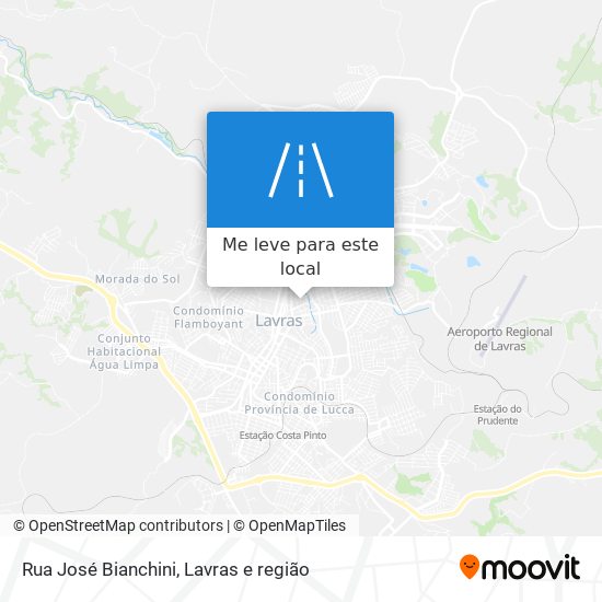 Rua José Bianchini mapa