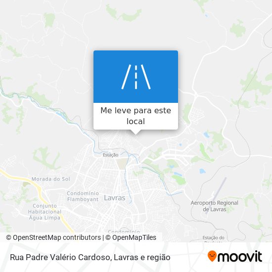 Rua Padre Valério Cardoso mapa