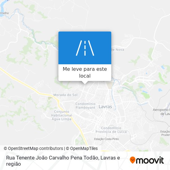 Rua Tenente João Carvalho Pena Todão mapa