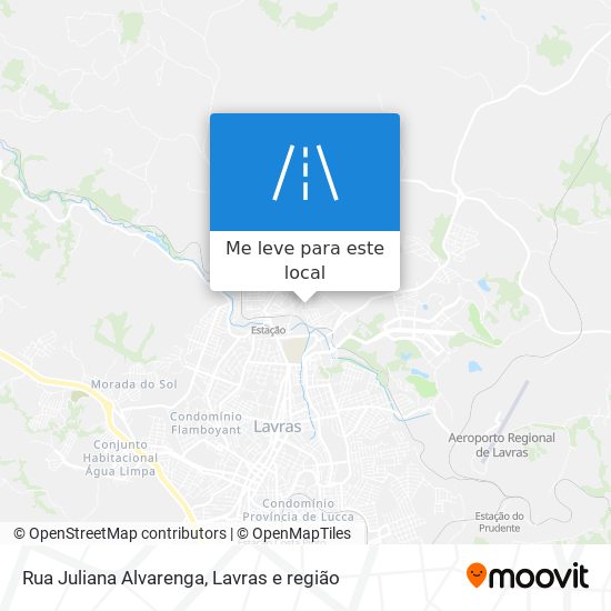 Rua Juliana Alvarenga mapa