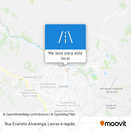 Rua Evaristo Alvarenga mapa