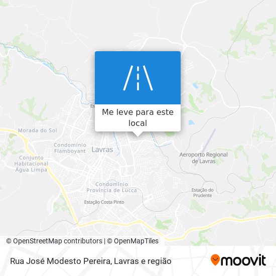 Rua José Modesto Pereira mapa