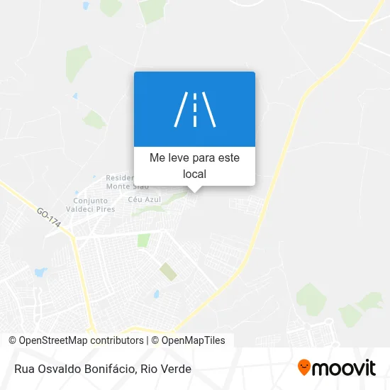 Rua Osvaldo Bonifácio mapa