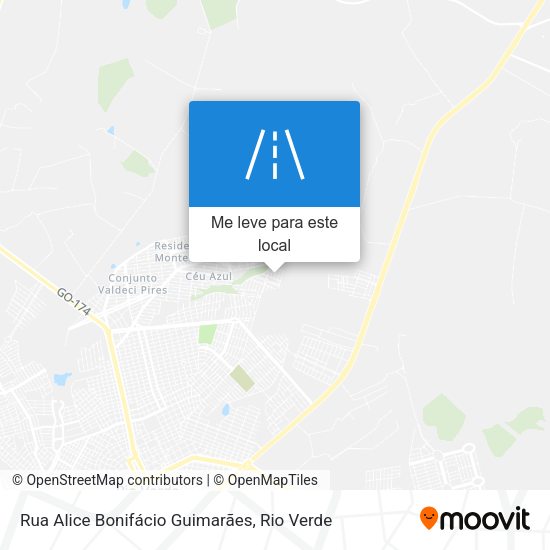 Rua Alice Bonifácio Guimarães mapa