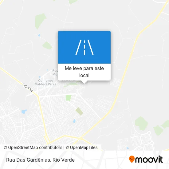 Rua Das Gardênias mapa