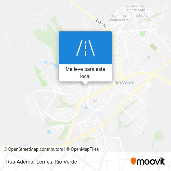 Rua Ademar Lemes mapa
