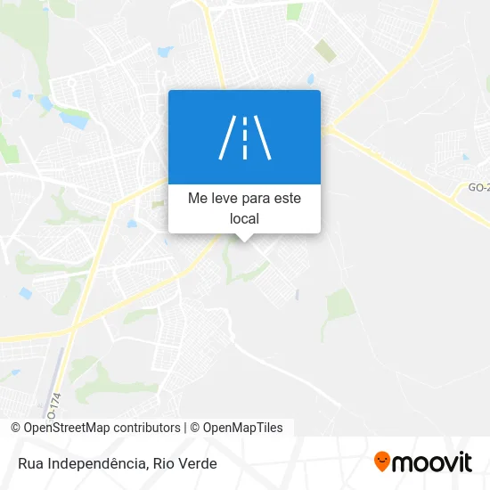 Rua Independência mapa