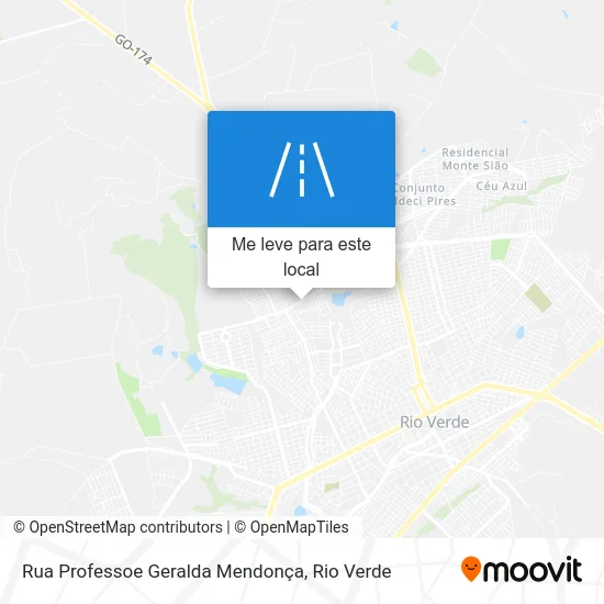Rua Professoe Geralda Mendonça mapa