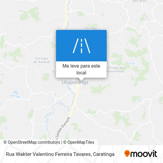 Rua Wakter Valentino Ferreira Tavares mapa