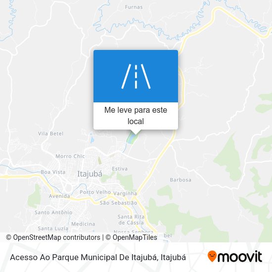 Acesso Ao Parque Municipal De Itajubá mapa