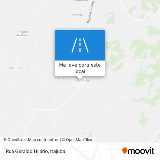 Rua Geraldo Hilário mapa