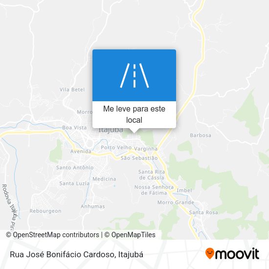 Rua José Bonifácio Cardoso mapa