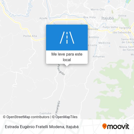 Estrada Eugênio Fratelli Modena mapa
