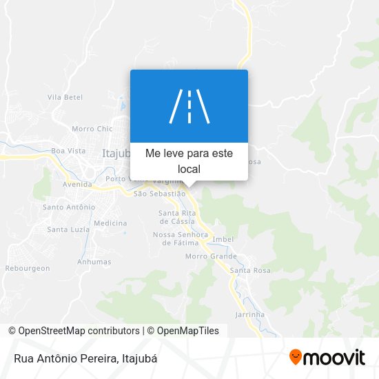 Rua Antônio Pereira mapa