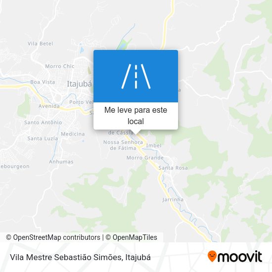Vila Mestre Sebastião Simões mapa