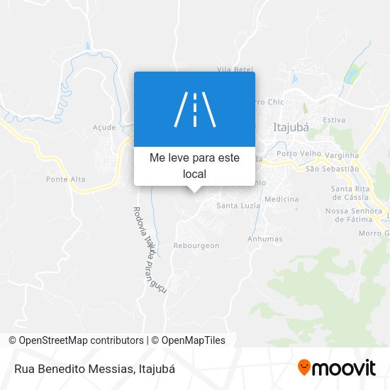 Rua Benedito Messias mapa