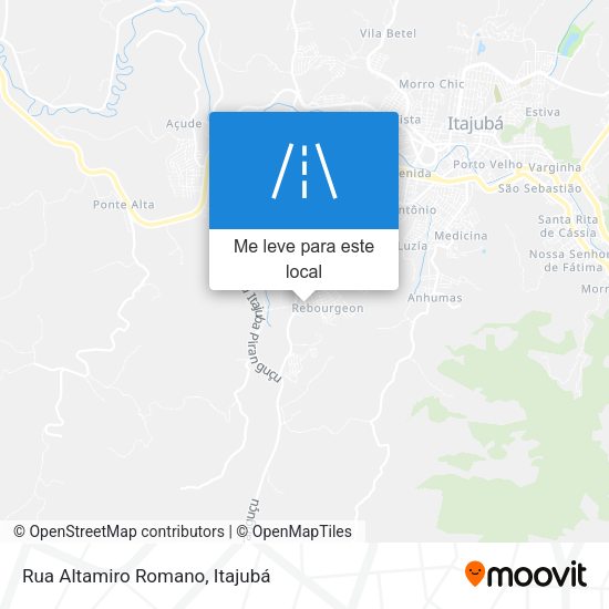 Rua Altamiro Romano mapa